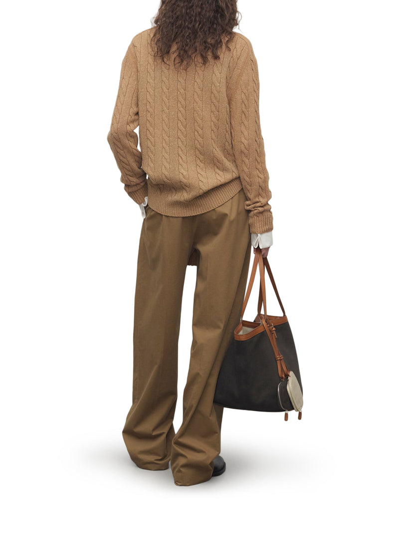 IGOR PANTALONI IN COTONE E CASHMERE