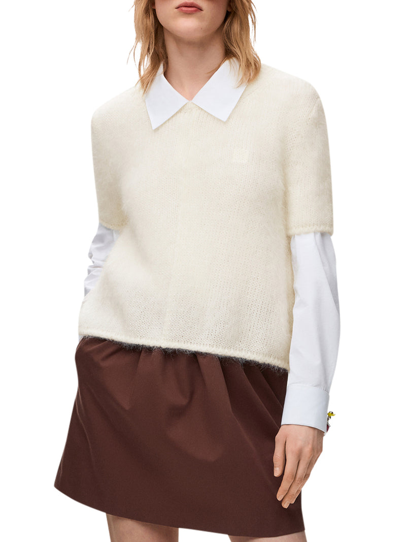 MOHAIR BLEND SHORT-SLEEVED SWEATER