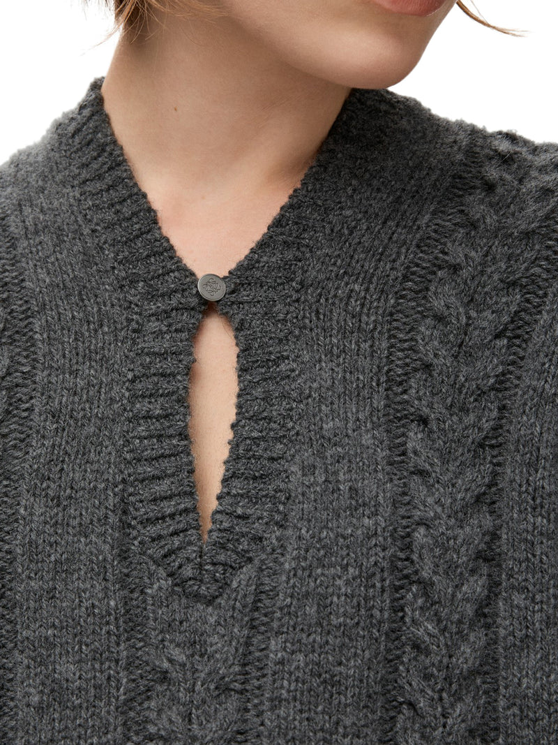 SWEATER IN TEXTURED MOULINÉ WOOL