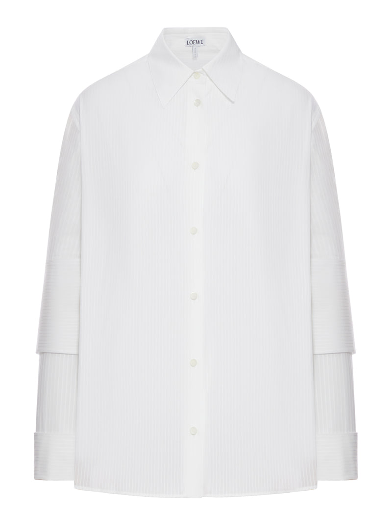 COTTON SHIRT WITH DOUBLE-LAYER SLEEVES