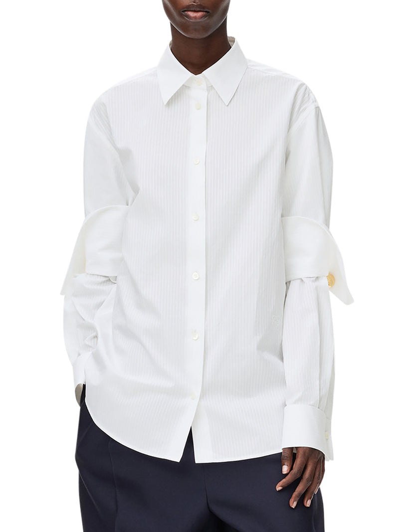 COTTON SHIRT WITH DOUBLE-LAYER SLEEVES