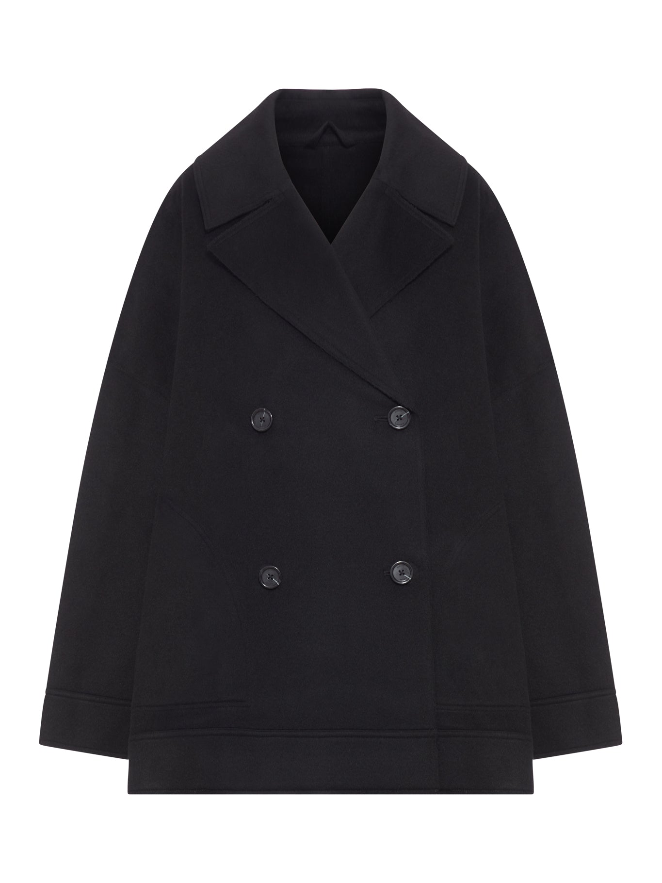 DOUBLE OVERSIZED WOOL BLEND JACKET