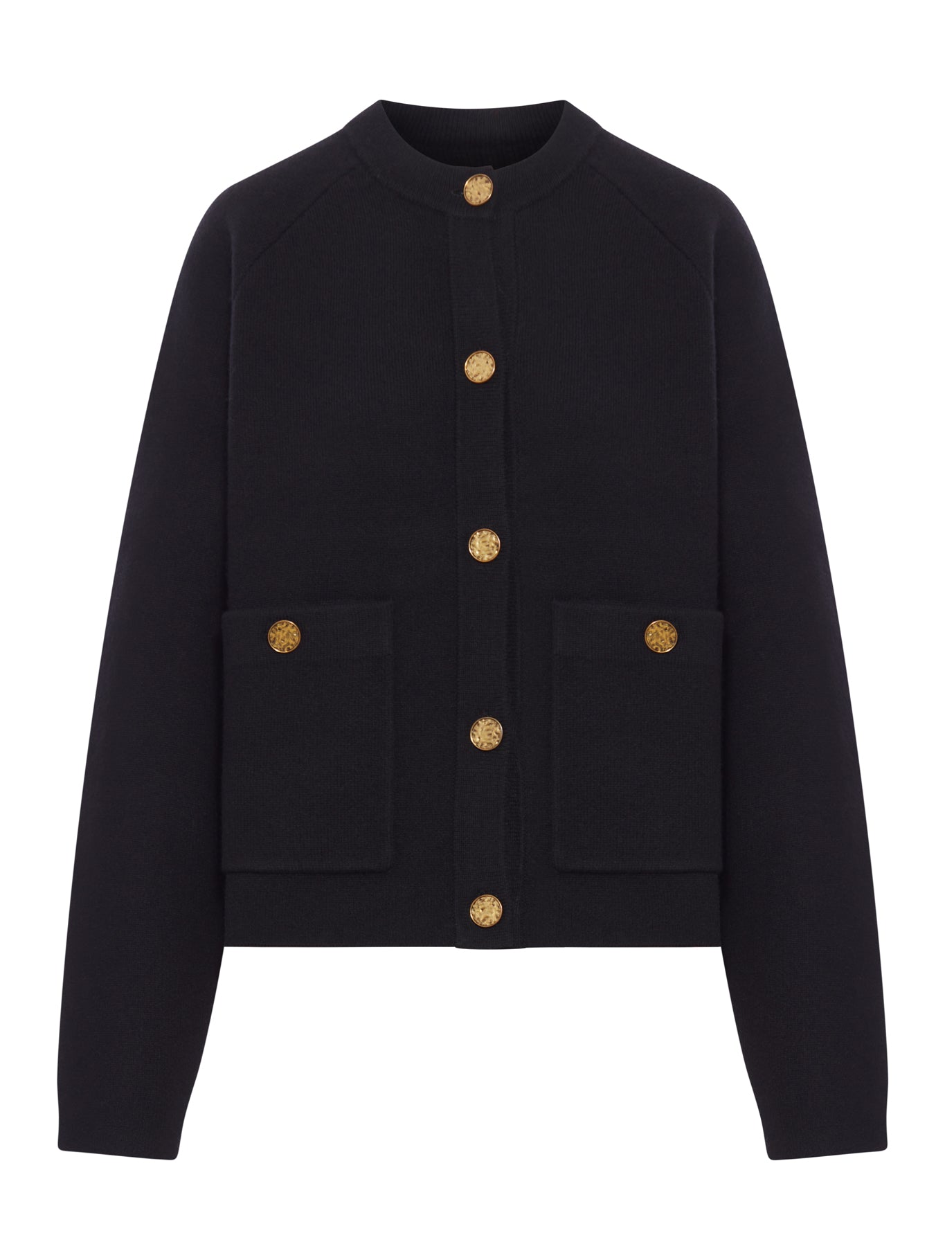 HAMMERED BUTTON CARDIGAN