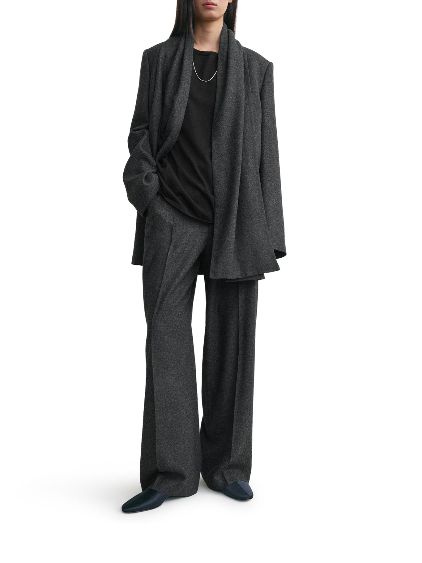 BLAZER WITH WOOL BLEND SCARF