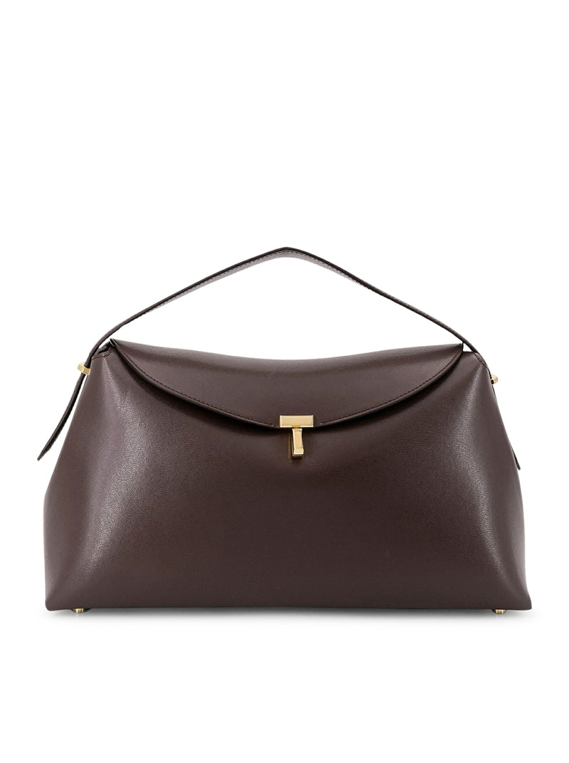 T-LOCK LEATHER SHOULDER BAG