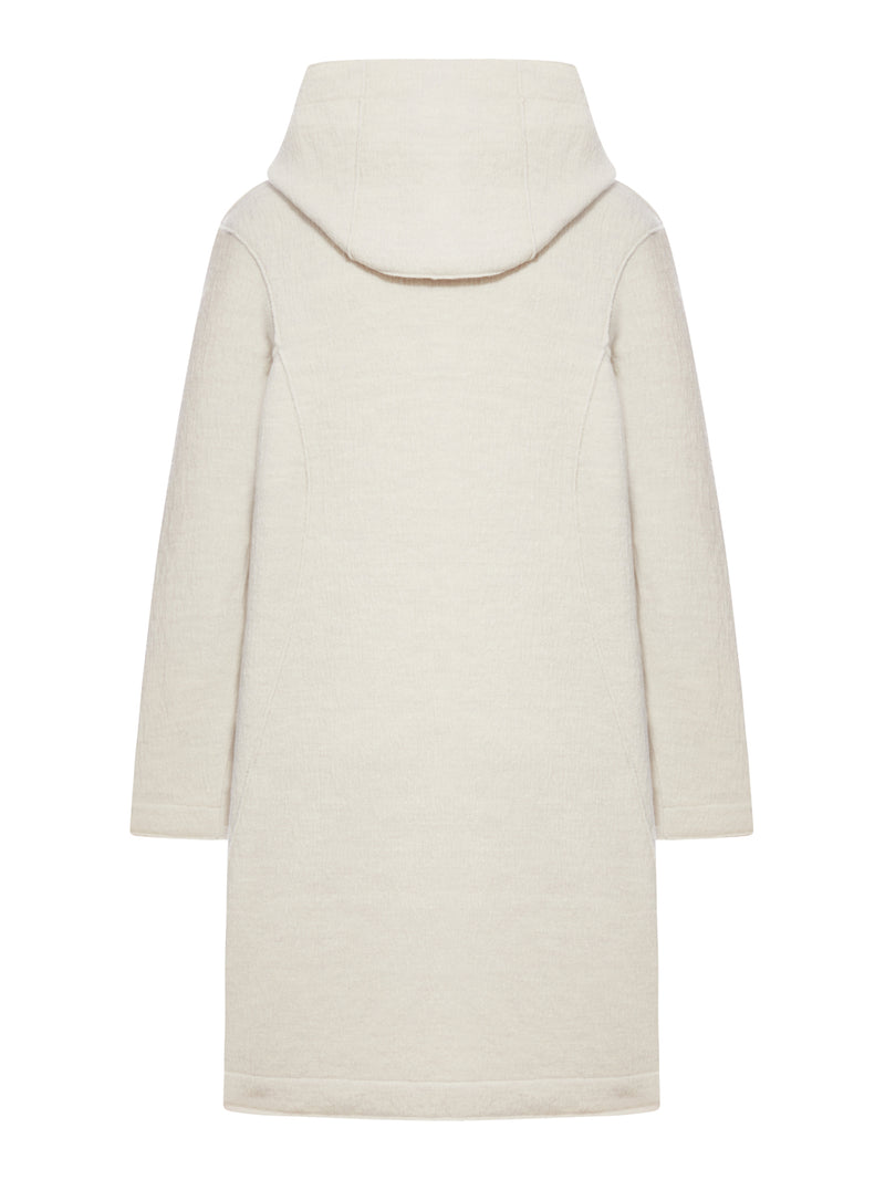 COMFORT FIT HOODED JACKET IN BOILED WOOL