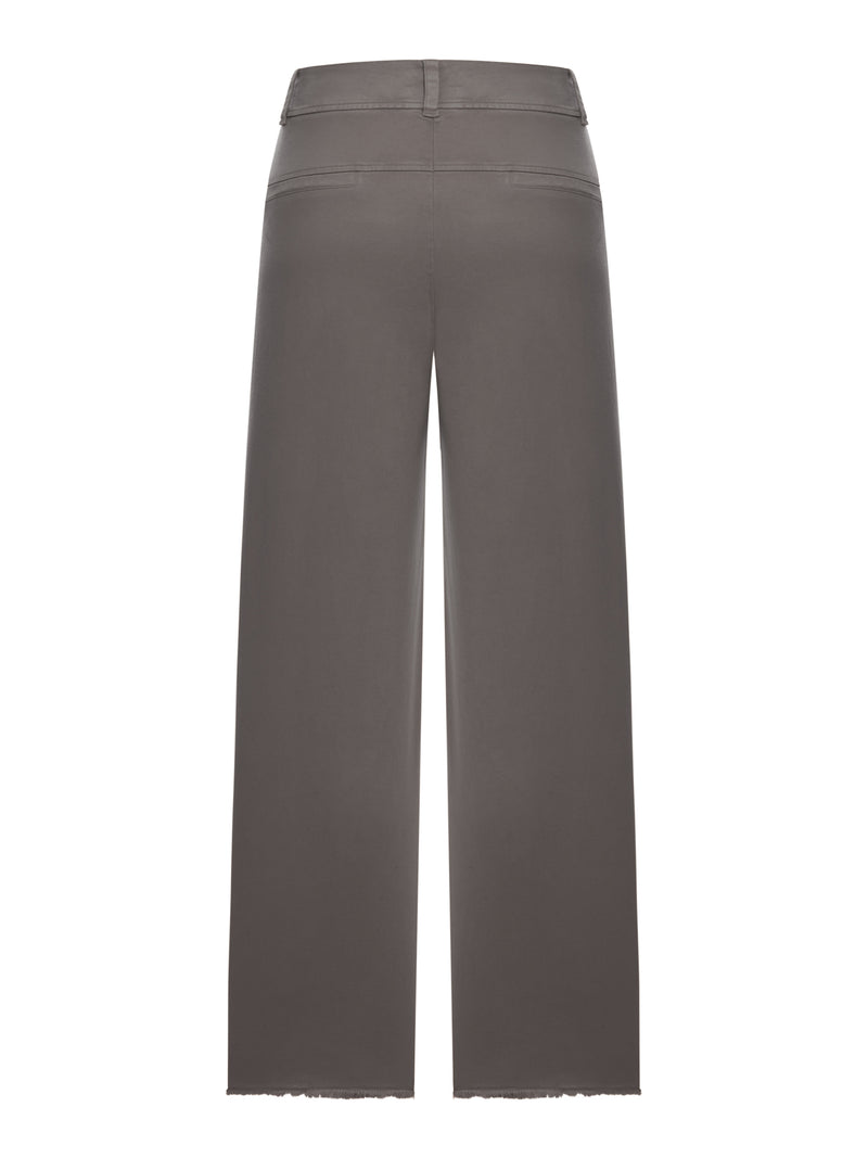 WIDE-LEG TROUSERS IN STRETCH COTTON BLEND