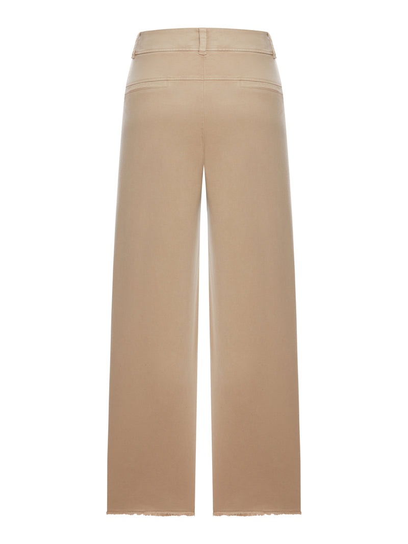 WIDE-LEG TROUSERS IN STRETCH COTTON BLEND