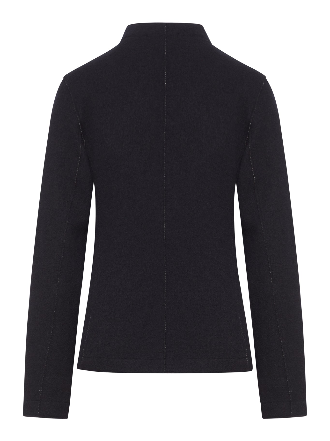 WOOL KNIT JACKET WITH A NECKLINE