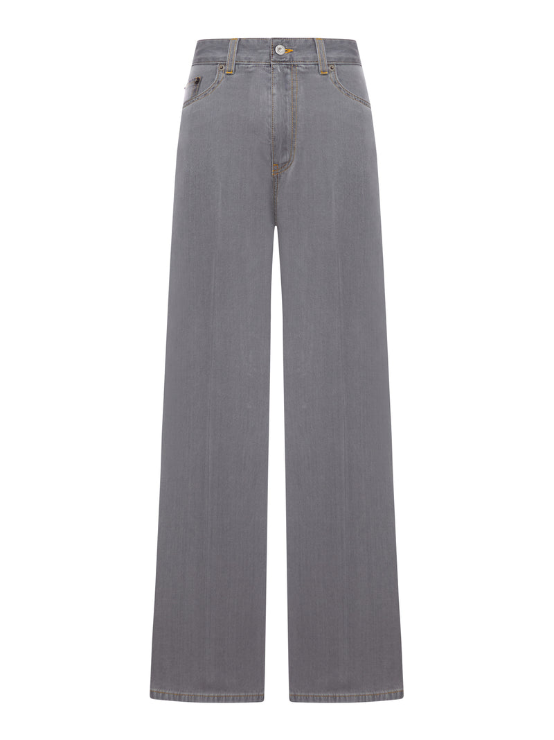 CHAMBRAY DENIM TROUSERS