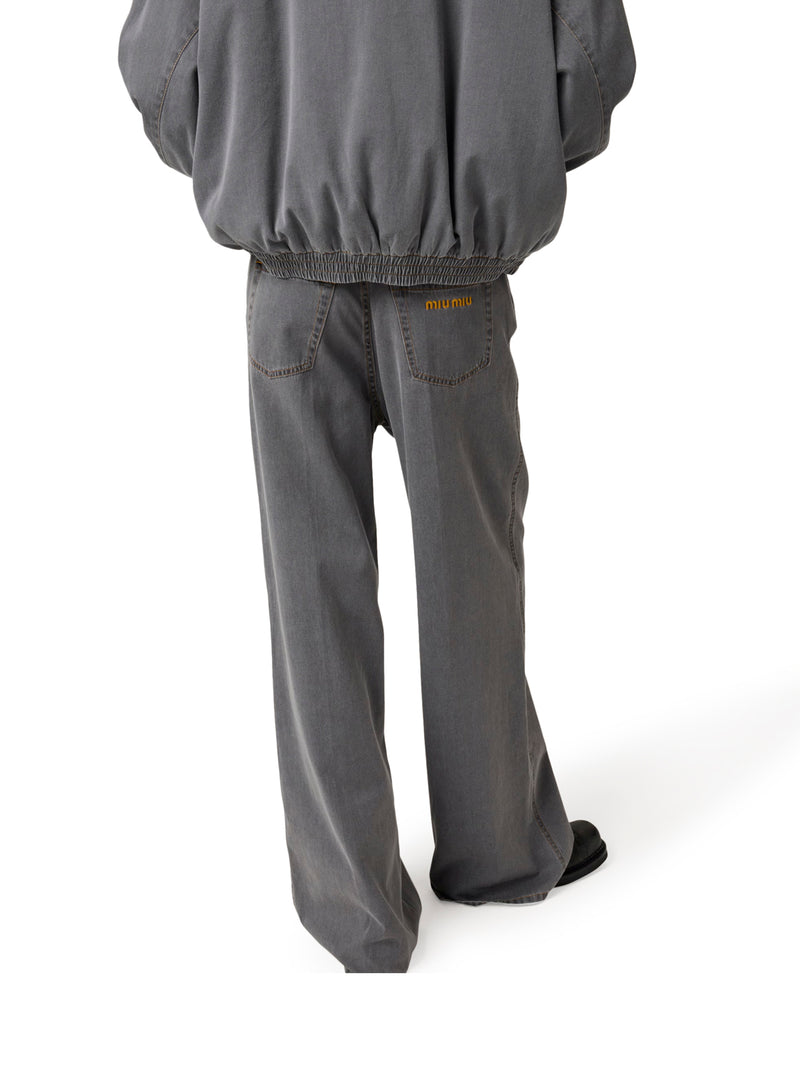 CHAMBRAY DENIM TROUSERS