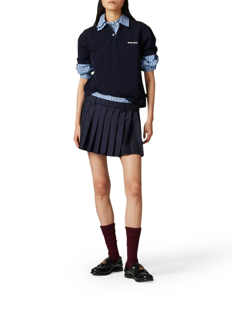 PLEATED BATAVIA MINISKIRT