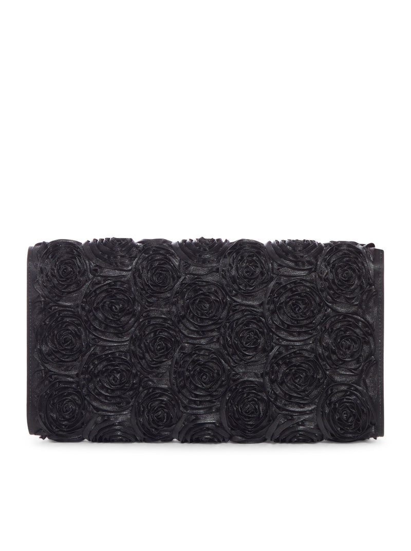 ENVELOPE FLAP FLOWER BUCKLE CLUTCH