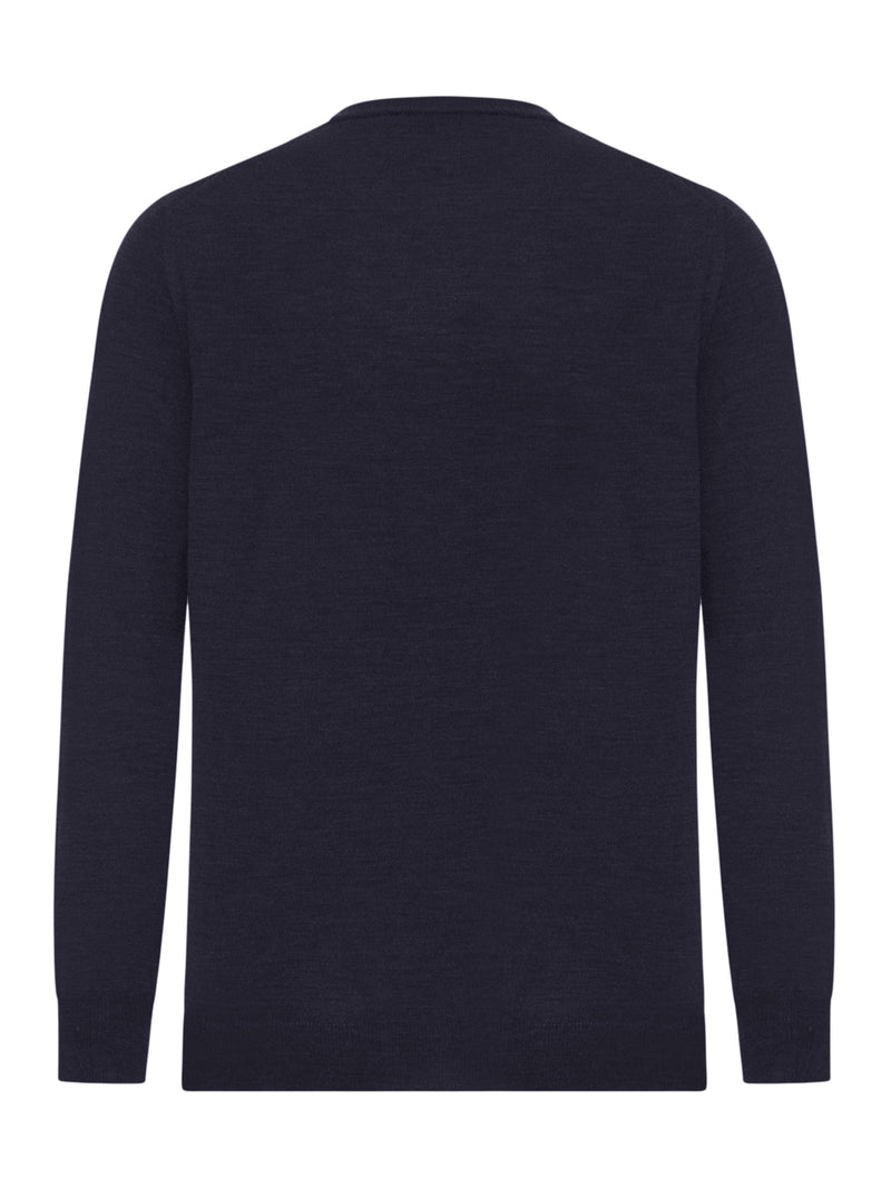 CREW NECK SWEATER IN FINE COMBED WOOL