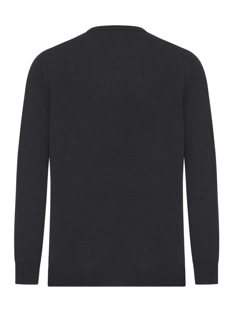 CREW NECK SWEATER IN FINE COMBED WOOL