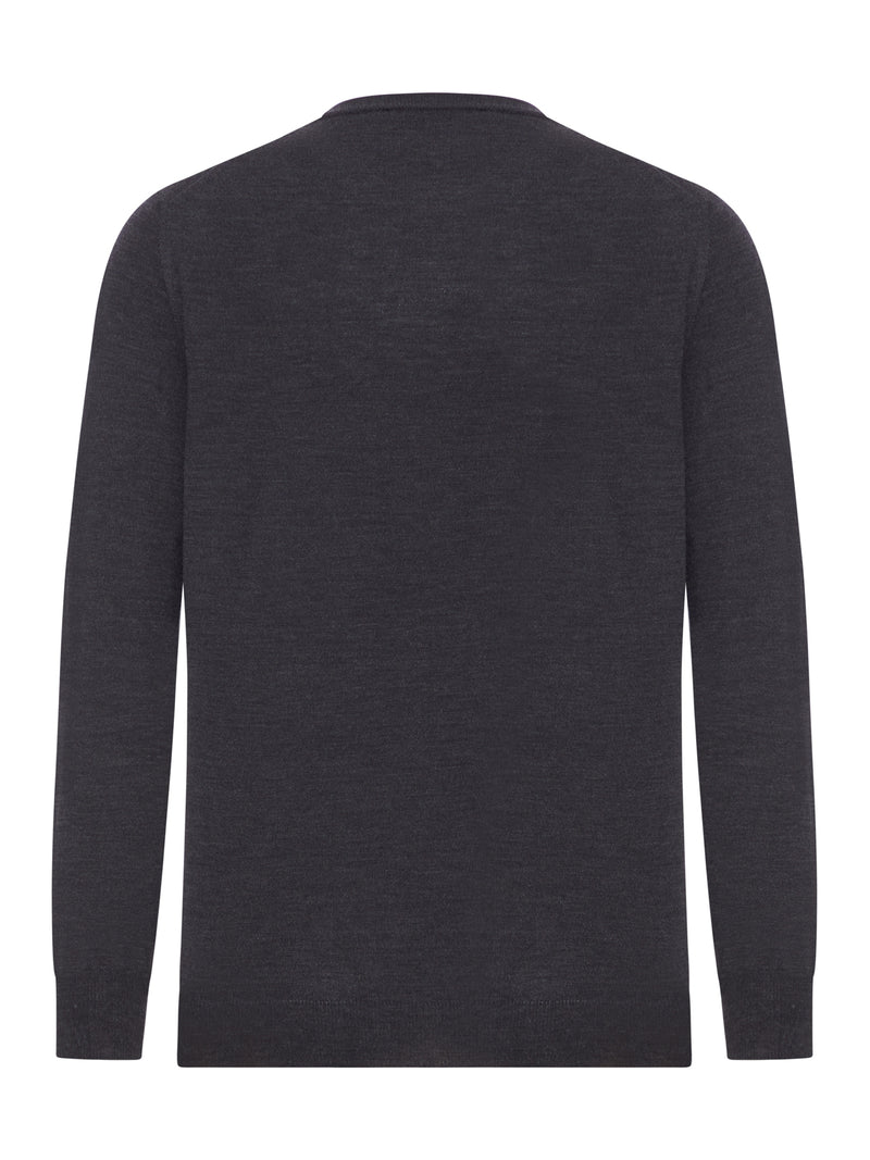 CREWNECK SWEATER IN FINE COMBED WOOL