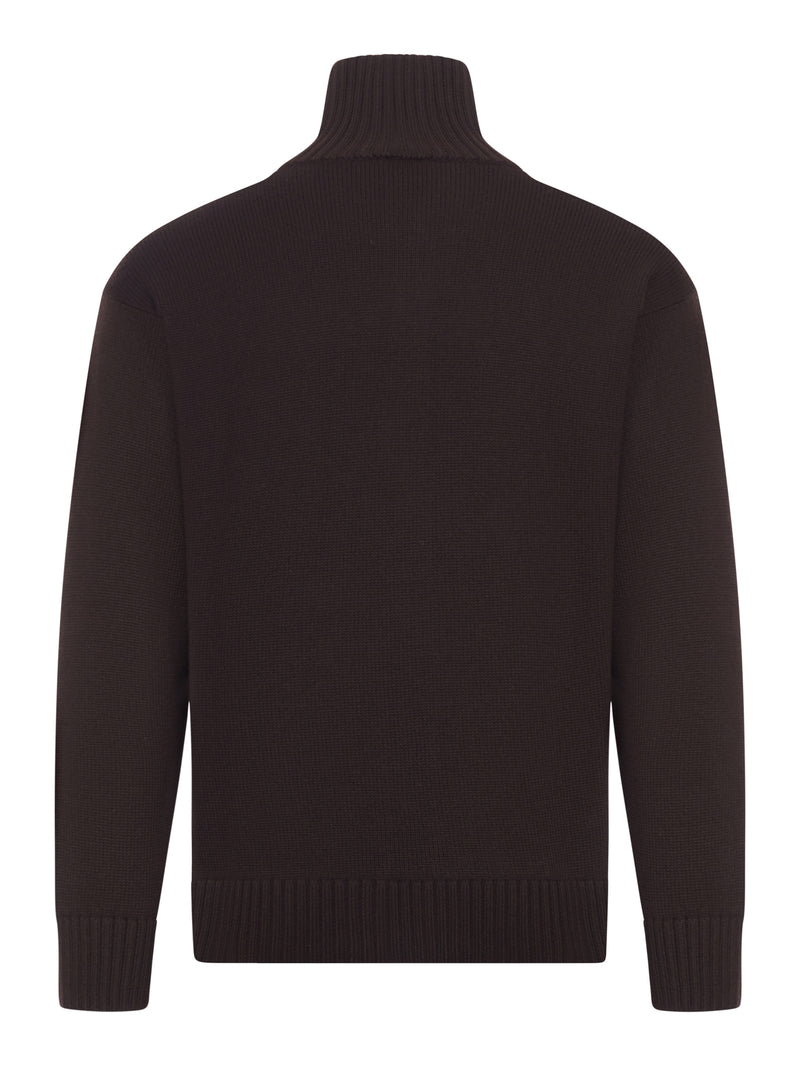 RELAXED FIT 3-YARD FULL ZIP SWEATER