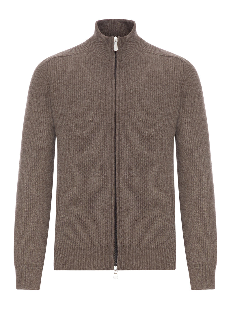 WOOL SWEATER WITH ZIP