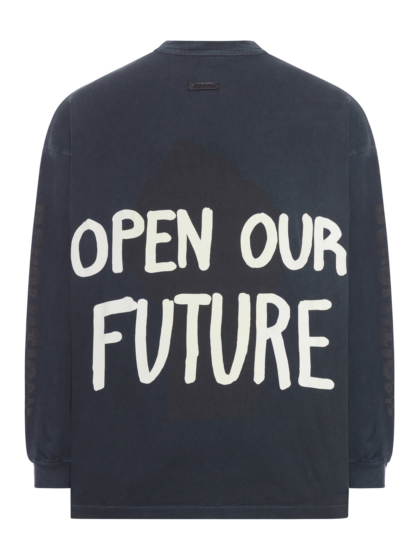 "OPEN OUR FUTURE" LONG-SLEEVED COTTON T-SHIRT