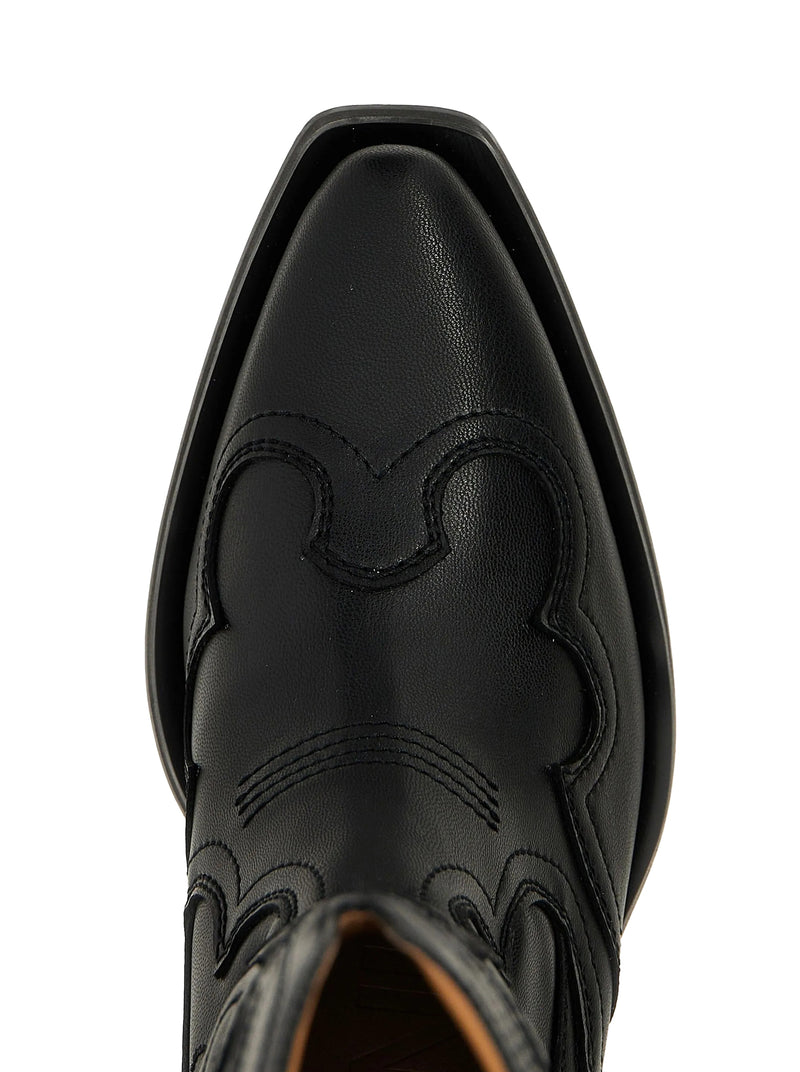 EMBROIDERED WESTERN BOOTS WITH MEDIUM SHAFT