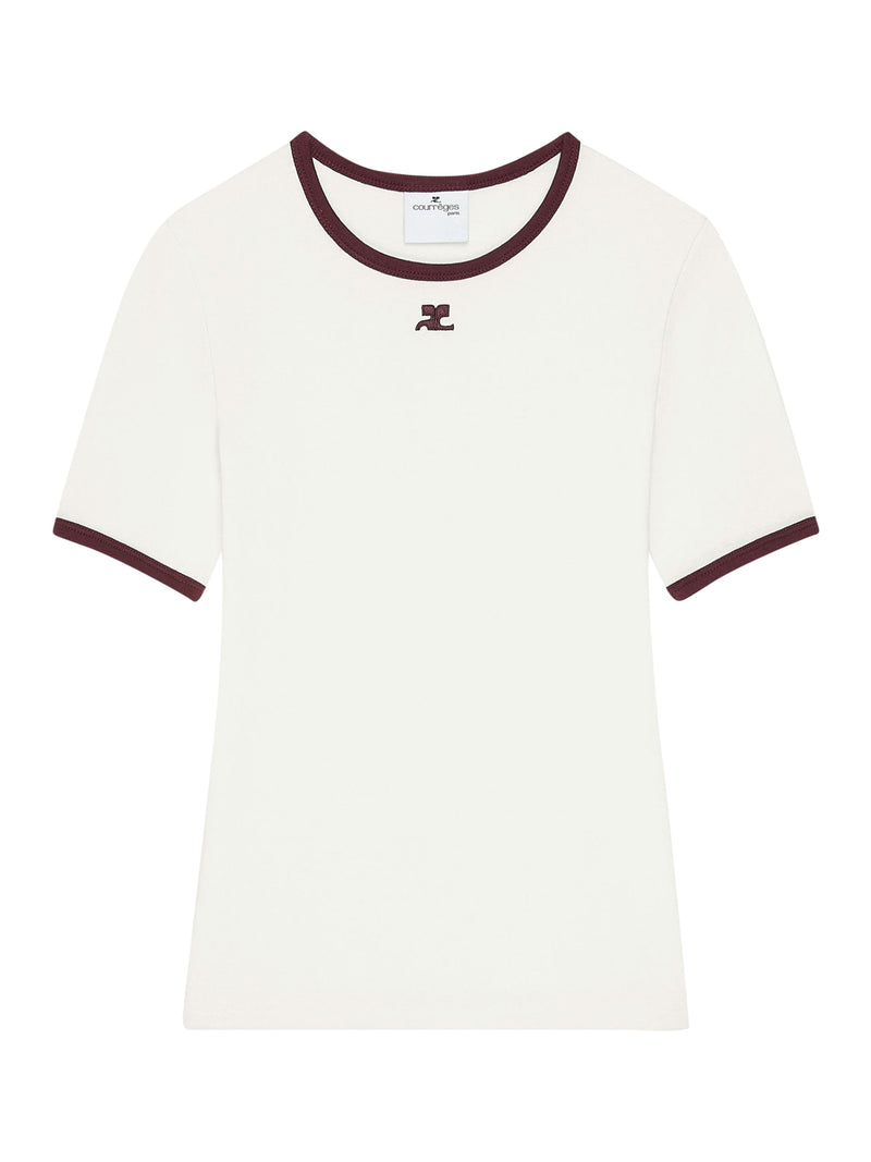 T-SHIRT WITH CONTRASTING COTTON PROFILES
