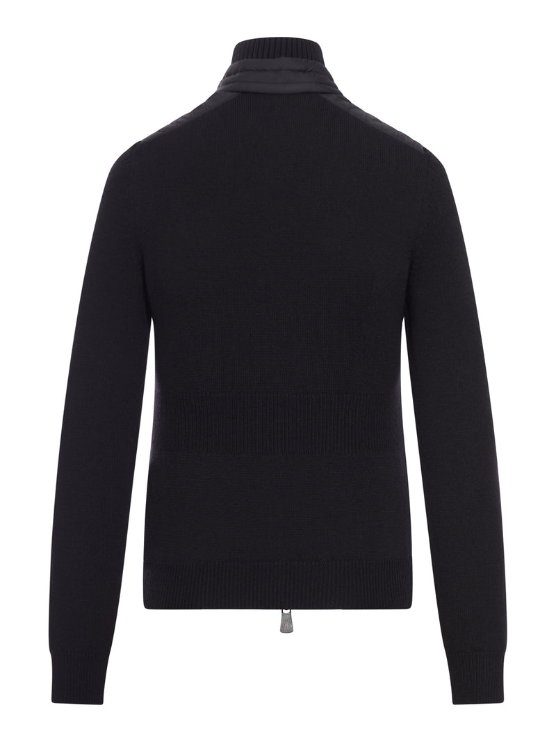 WOOL PADDED CARDIGAN WITH ZIP