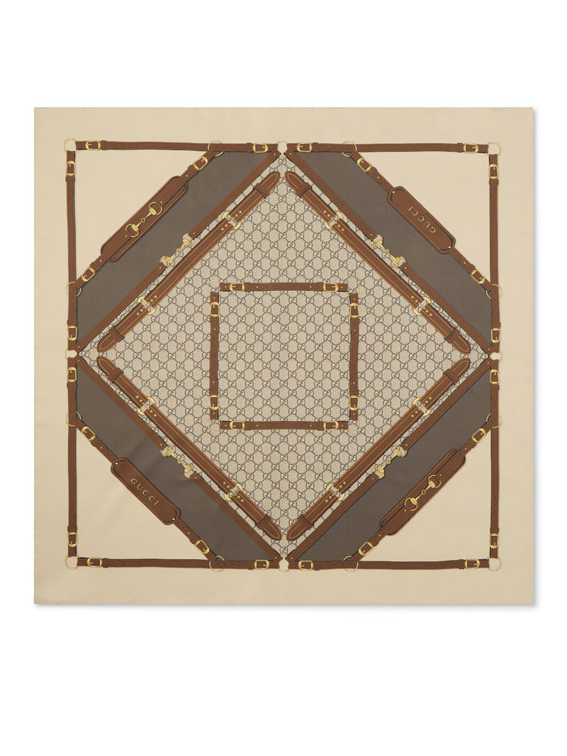 PRINTED SILK TWILL SCARF