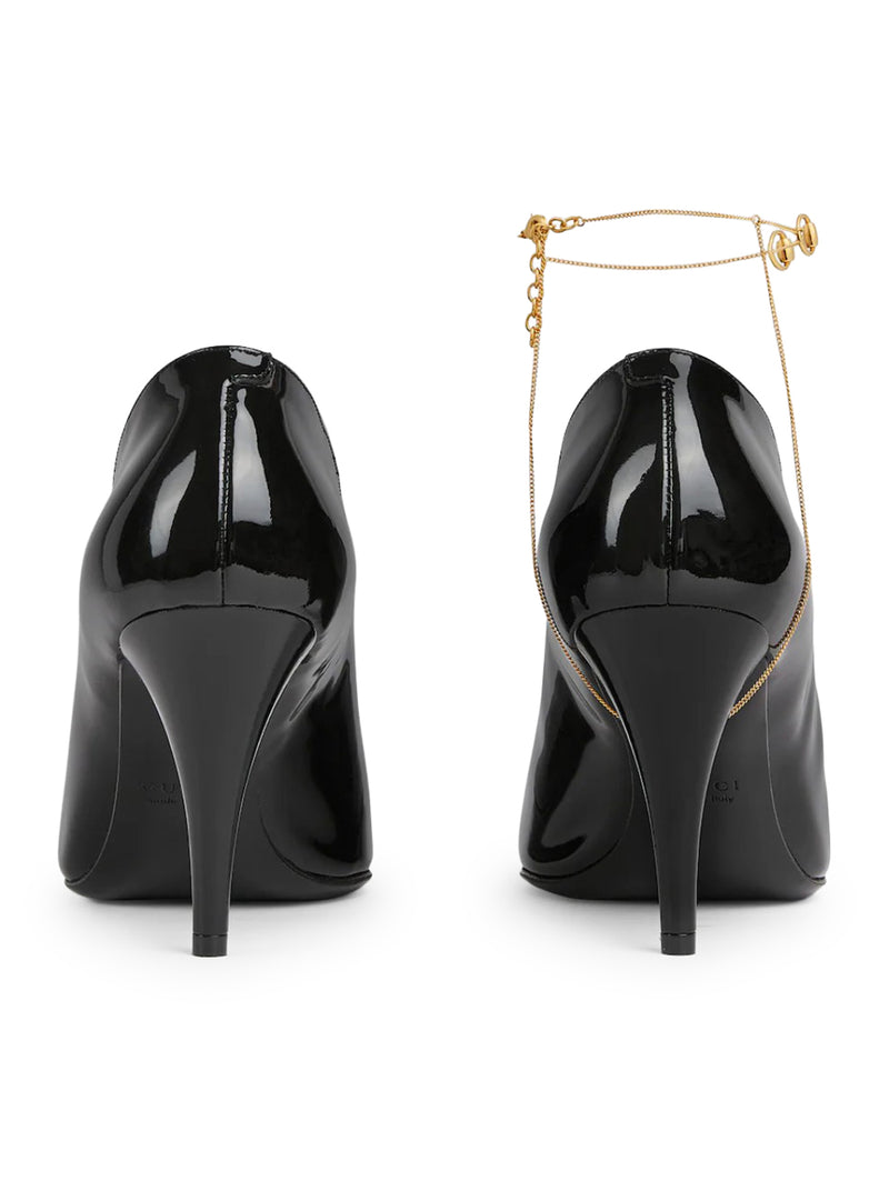 97 PATENT LEATHER SABOT WITH HEEL