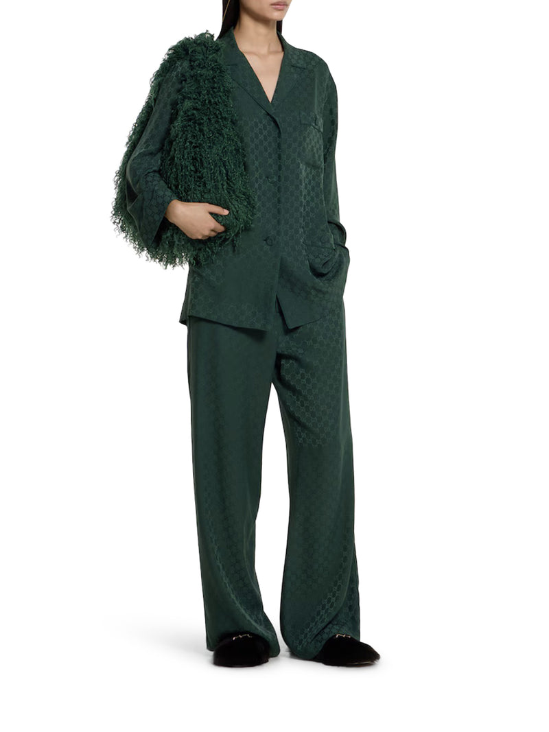 GG JACQUARD SILK JOGGING PANTS