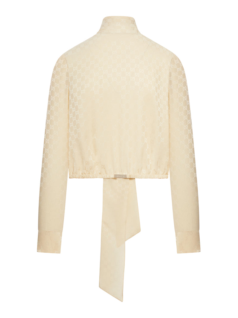 GG JACQUARD SILK TOP