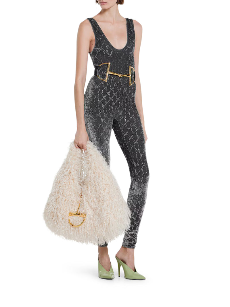 JUMPSUIT WITH GG CRYSTAL EMBROIDERY