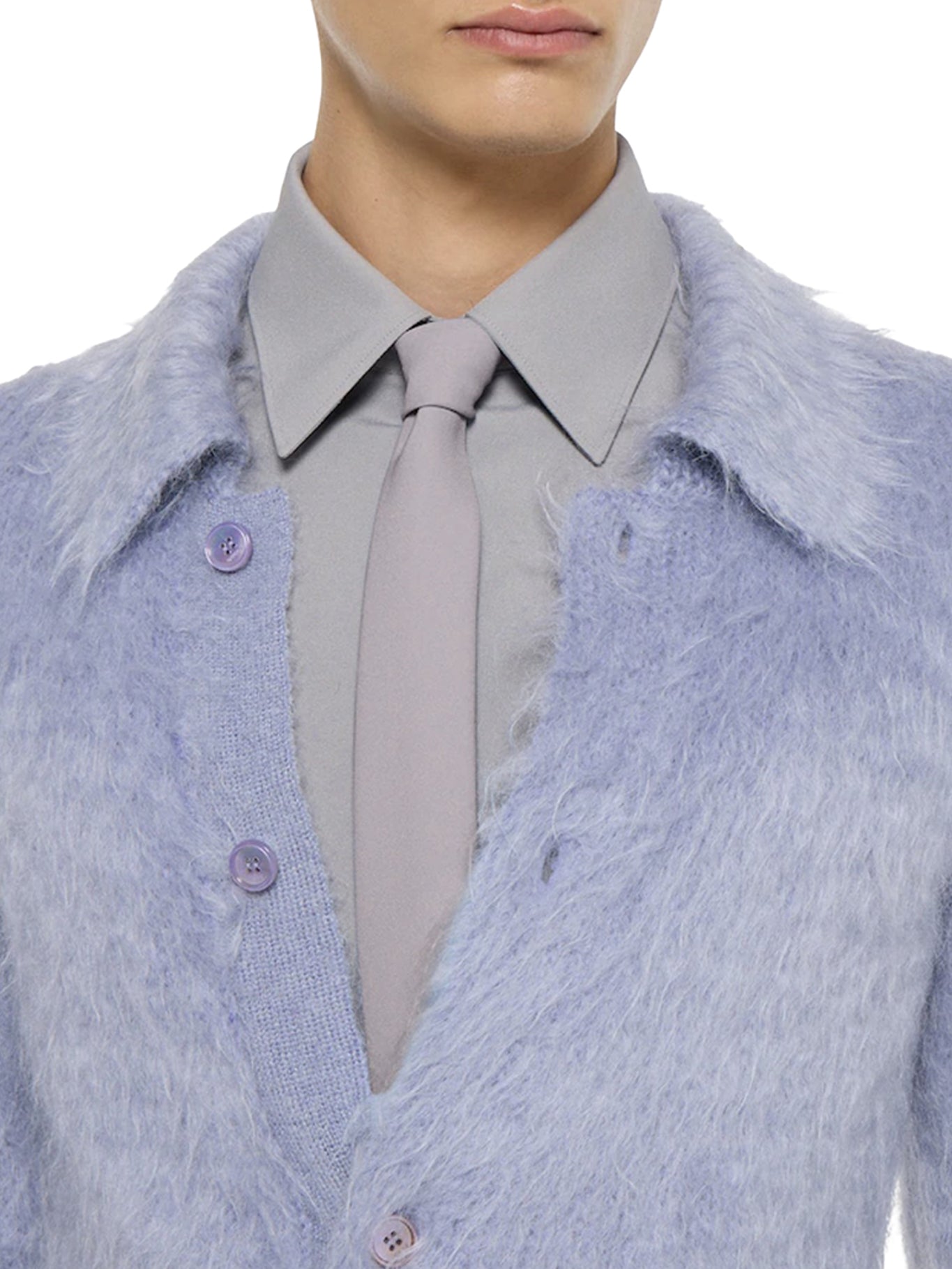 SILK TIE WITH CREPE EFFECT