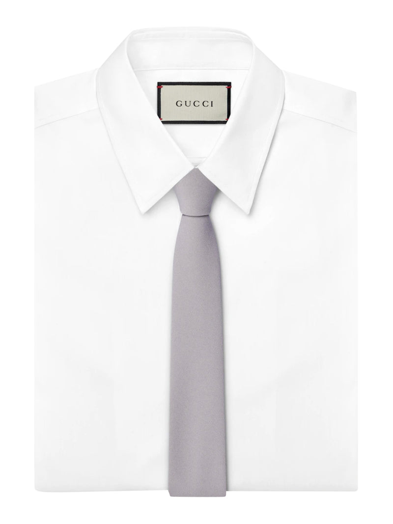 SILK TIE WITH CREPE EFFECT