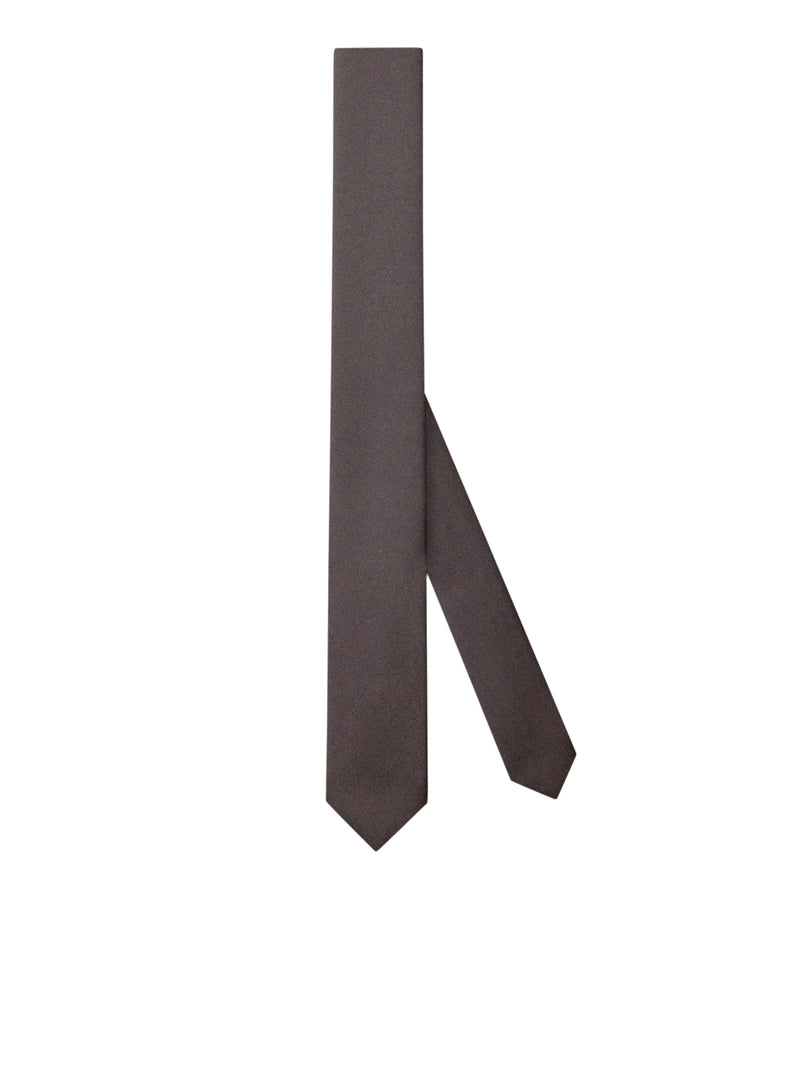 SILK TIE WITH CREPE EFFECT