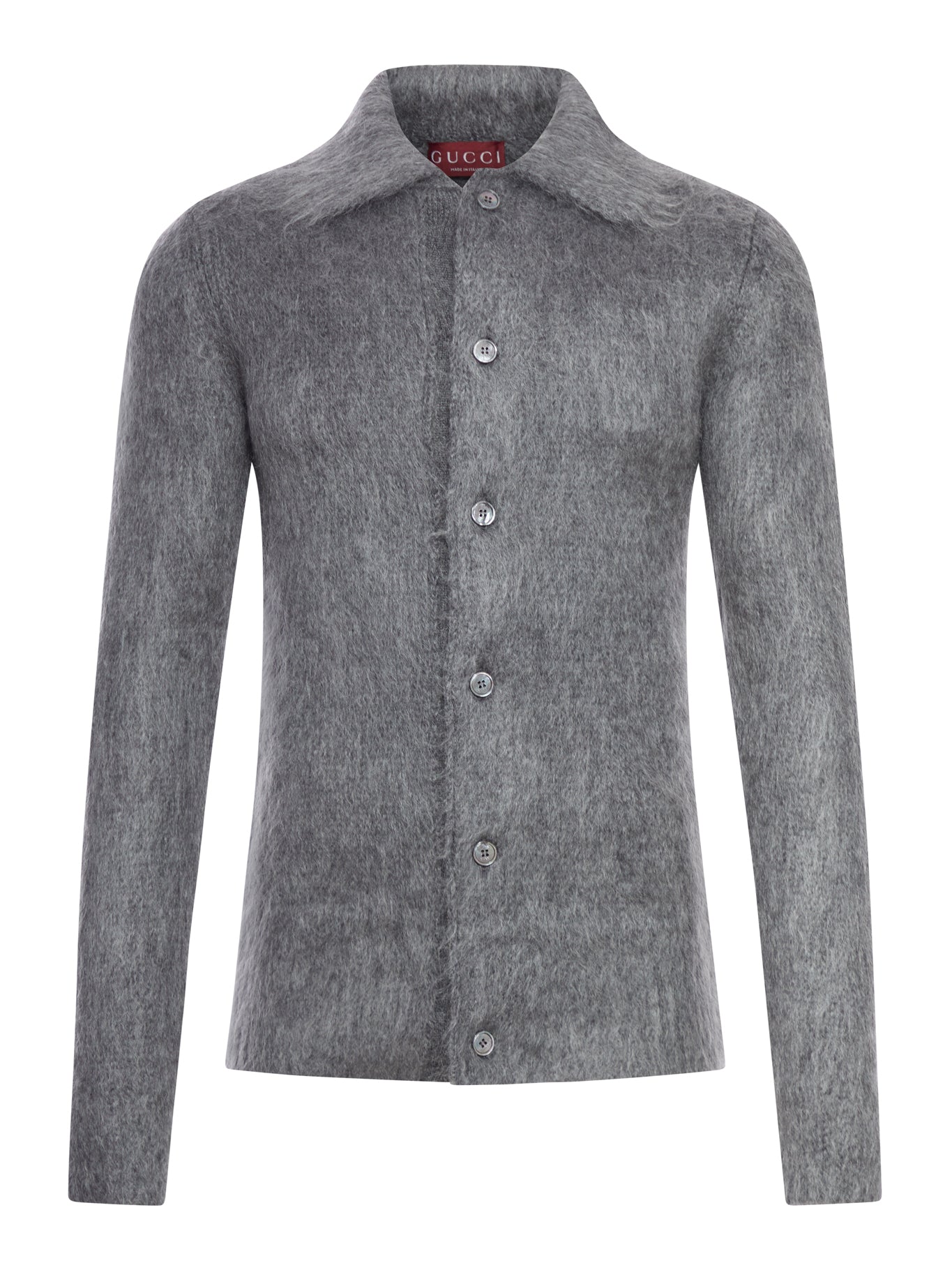 BRUSHED MOHAIR WOOL CARDIGAN