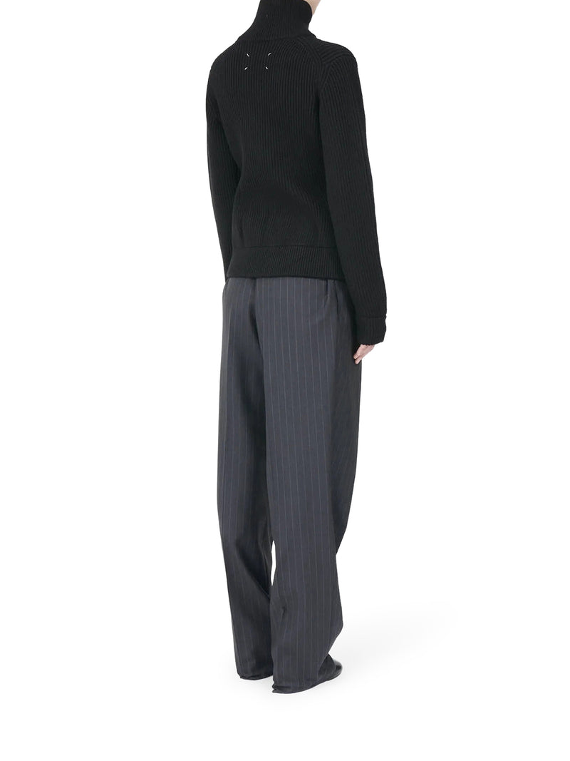 WOOL ZIP-UP CARDIGAN