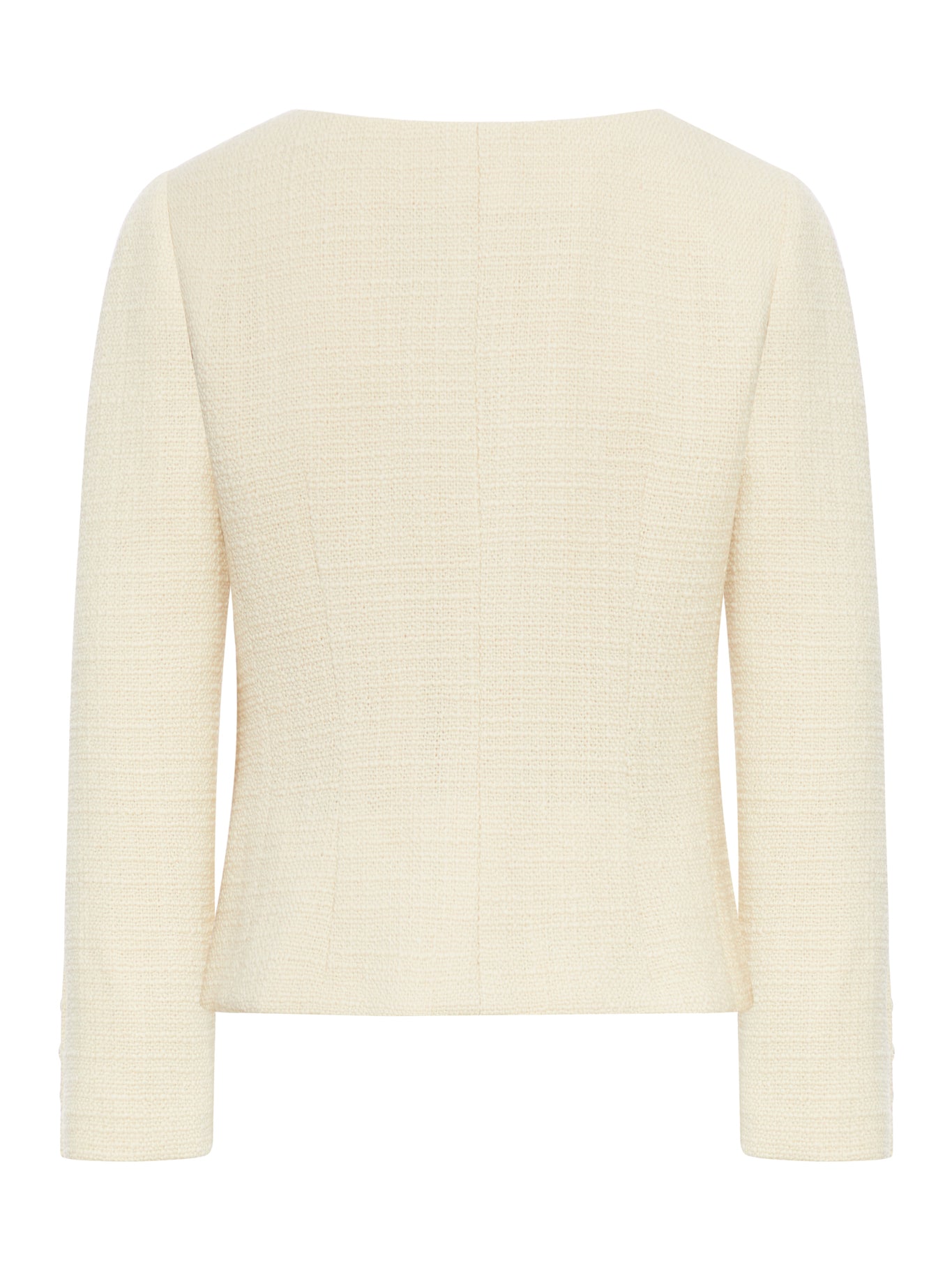 WOOL CREPE JACKET WITH APPLIED BOW