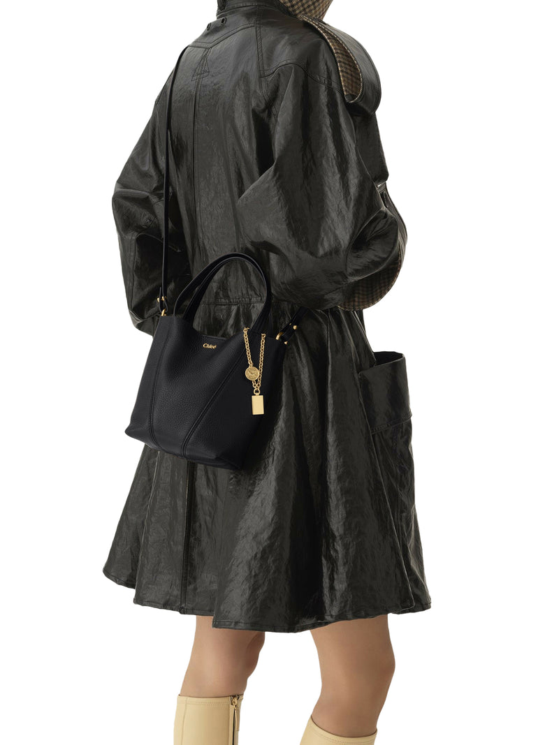 CHLOÉ SPIN SMALL TOTE BAG IN GRAINY LEATHER