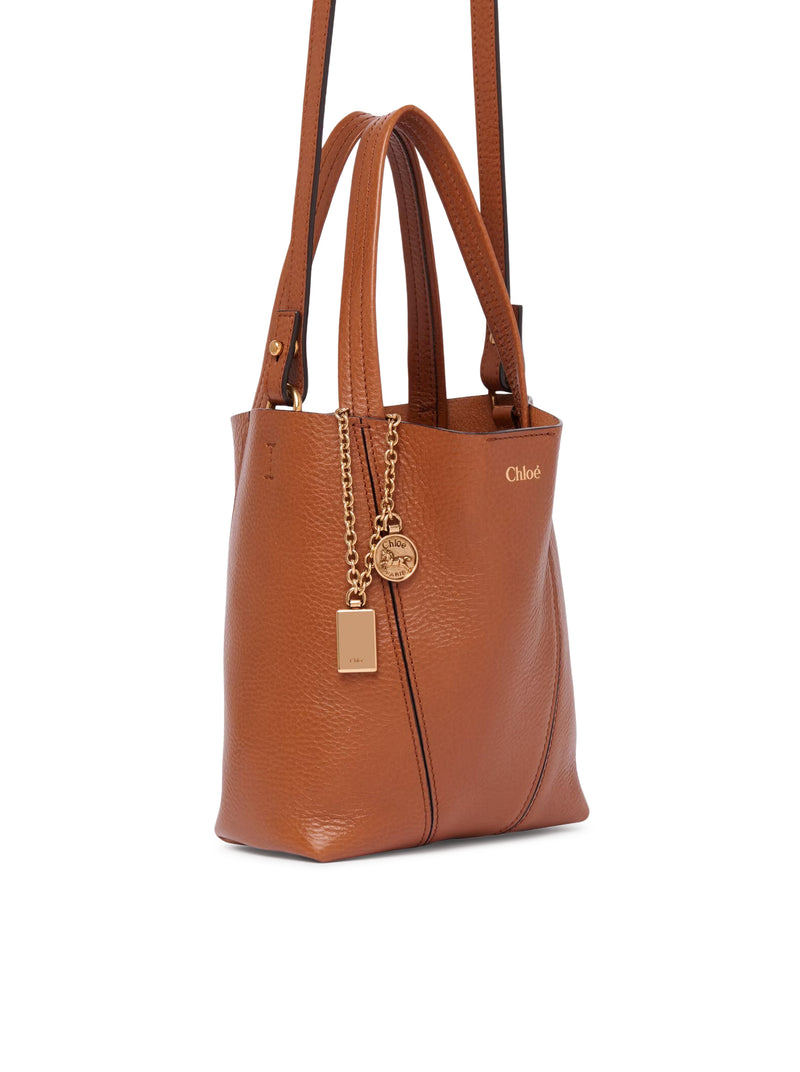CHLOÉ SPIN SMALL TOTE BAG IN GRAINY LEATHER