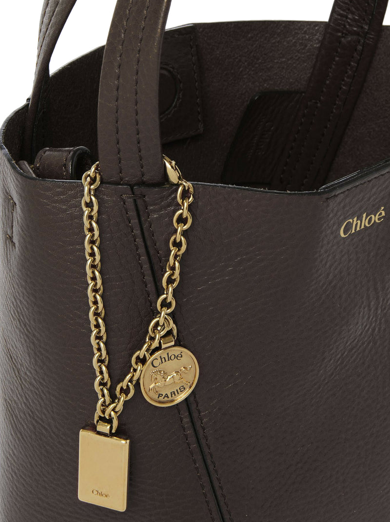 CHLOÉ SPIN SMALL TOTE BAG IN GRAINY LEATHER