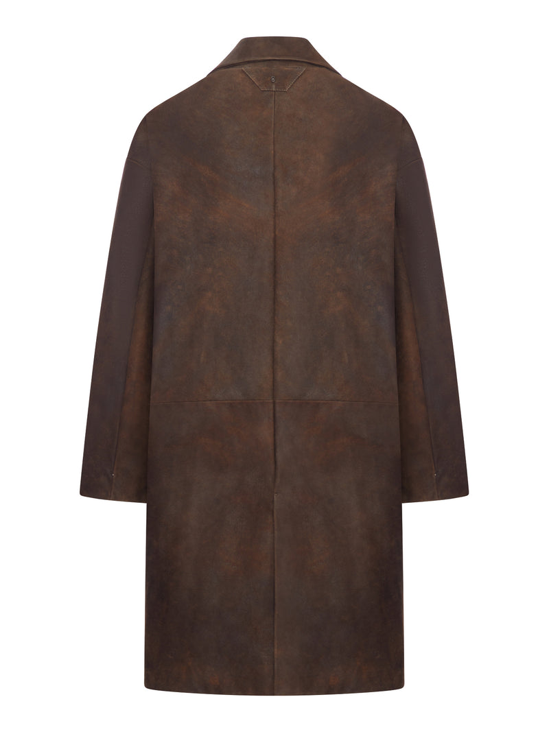 SINGLE-BREASTED LEATHER COAT