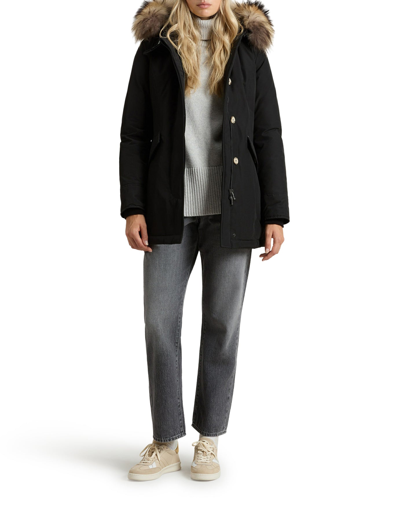 ARCTIC PARKA IN RAMAR CLOTH WITH REMOVABLE FUR