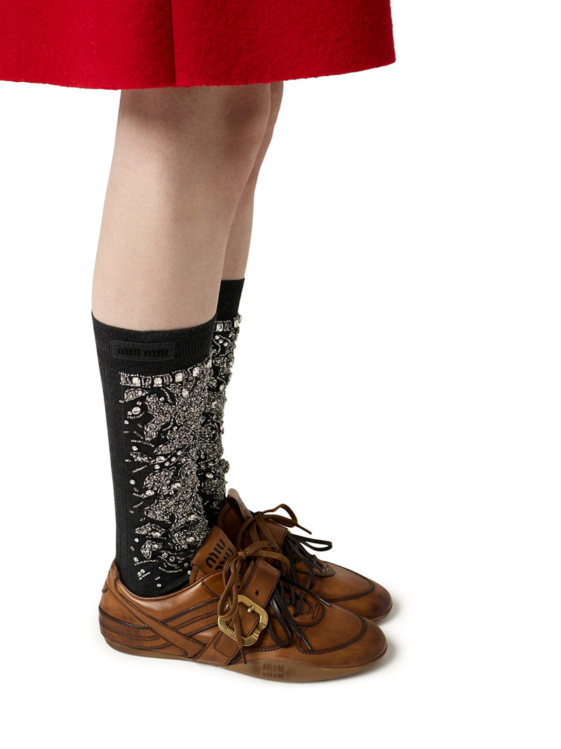 LEATHER SNEAKERS WITH BUCKLE