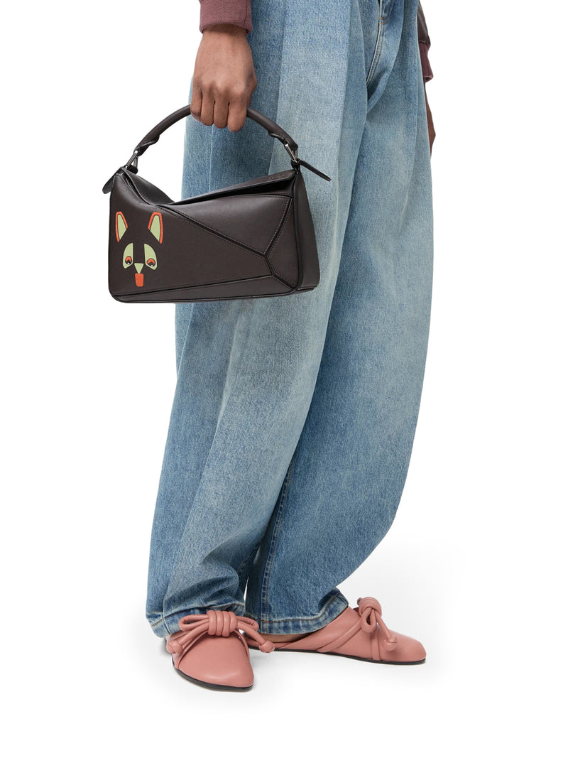 FUTURIST CAT SMALL PUZZLE BAG IN CALFSKIN