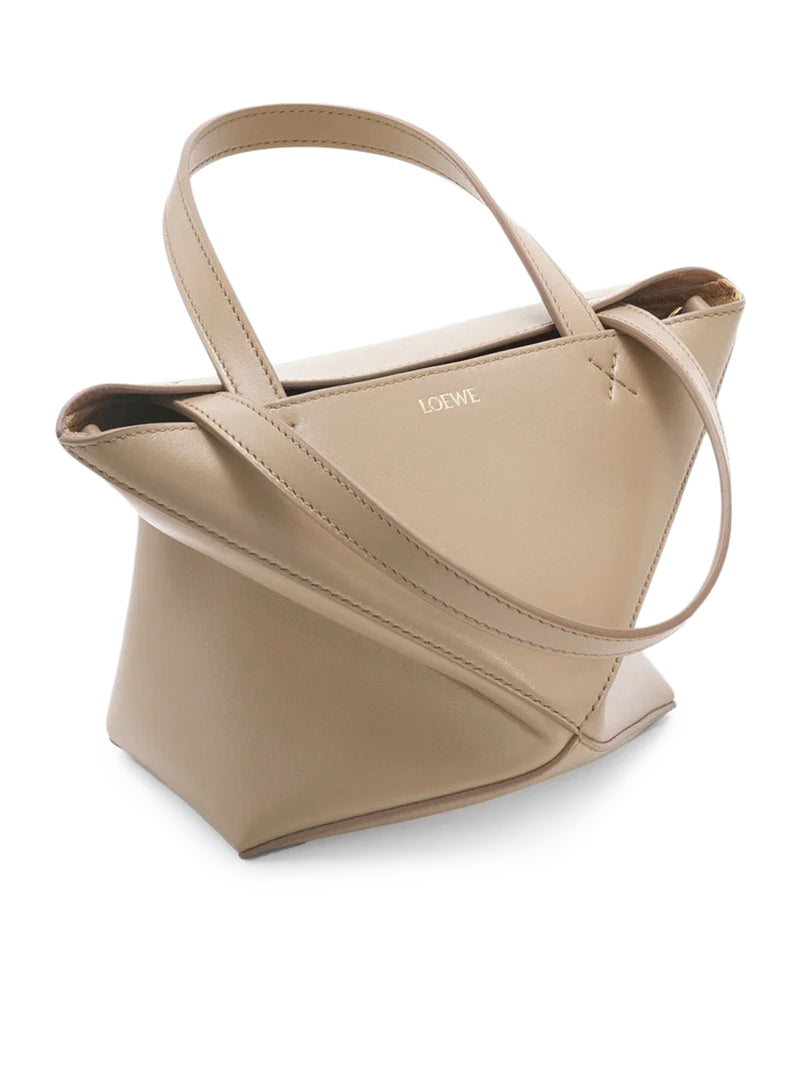 PUZZLE FOLD TOTE BAG IN POLISHED CALFSKIN
