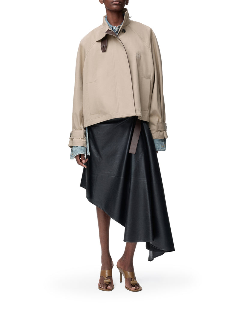 SHORT PARKA IN COTTON AND SILK