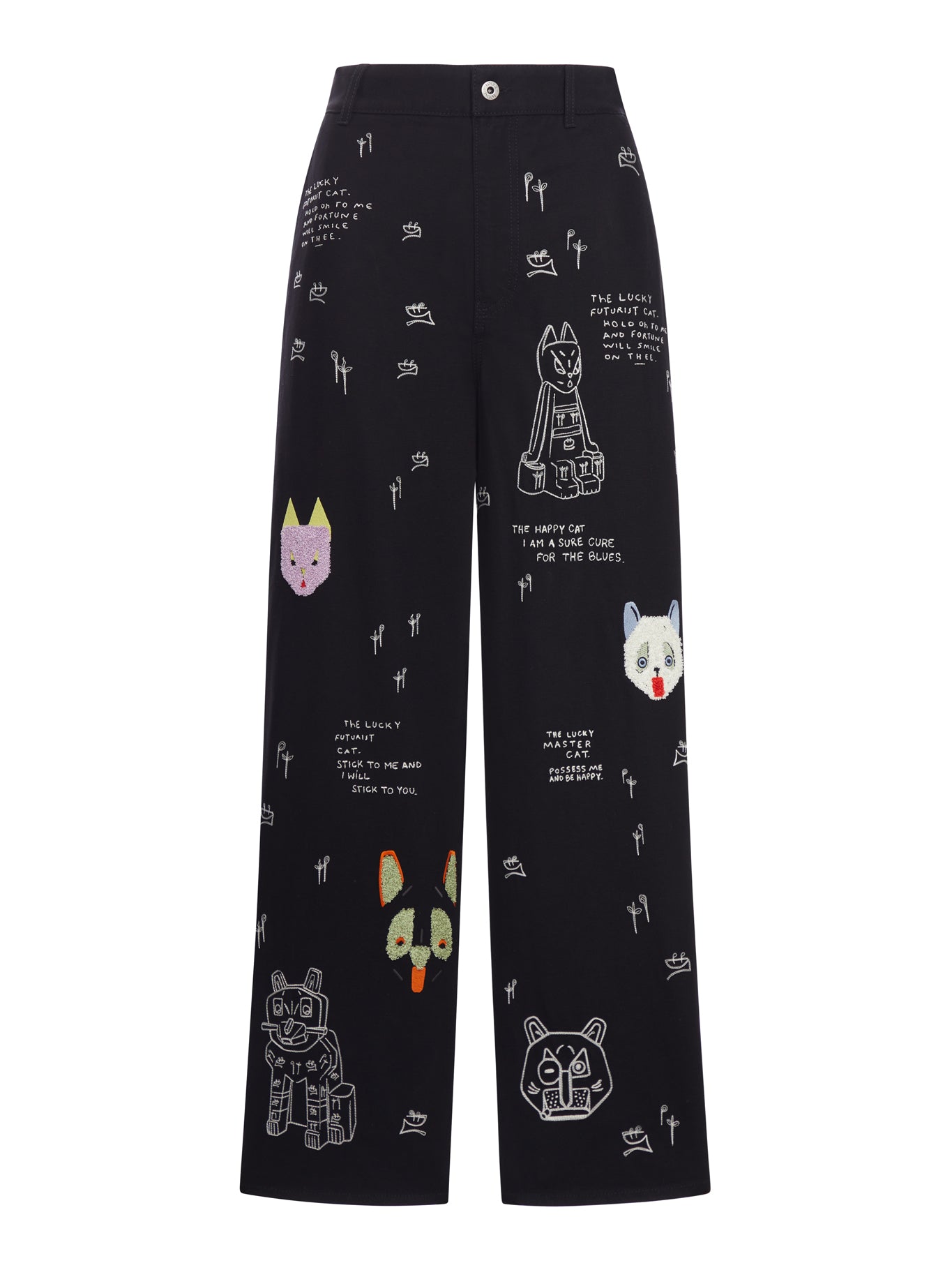 COTTON TROUSERS WITH EMBROIDERY