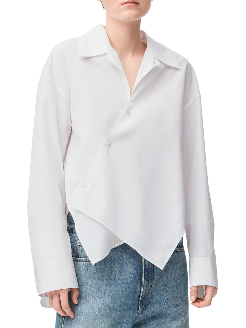 ASYMMETRIC COTTON POPLIN SHIRT