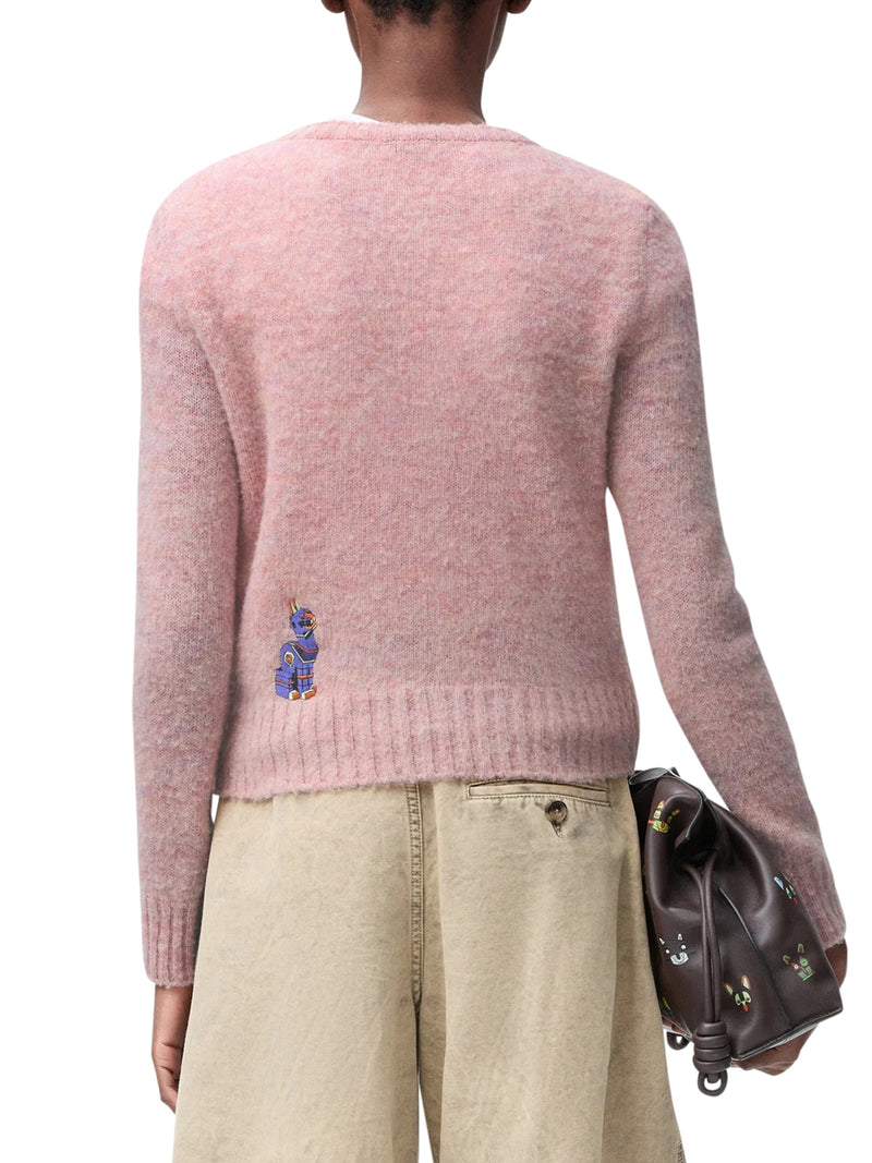 MEDIUM WEIGHT BRUSHED WOOL SWEATER