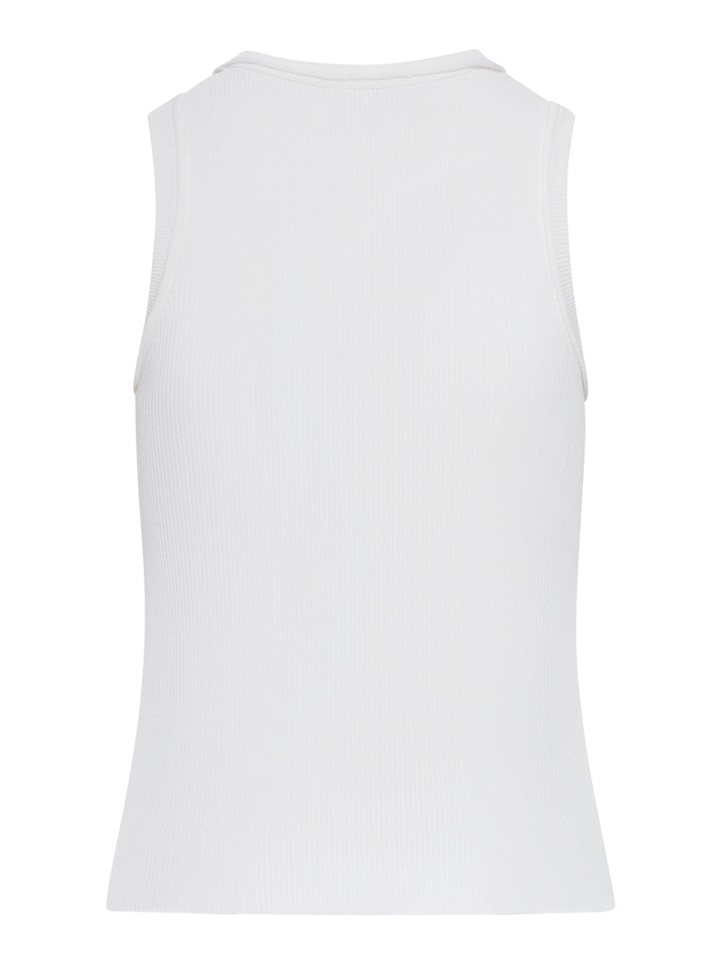 RIBBED TOP WITH ANAGRAM EMBROIDERY